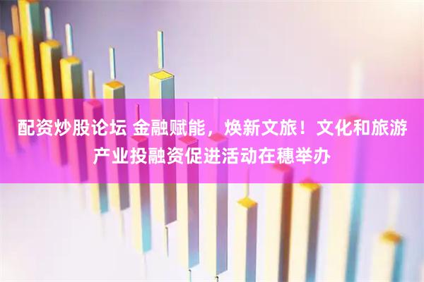 配资炒股论坛 金融赋能，焕新文旅！文化和旅游产业投融资促进活动在穗举办